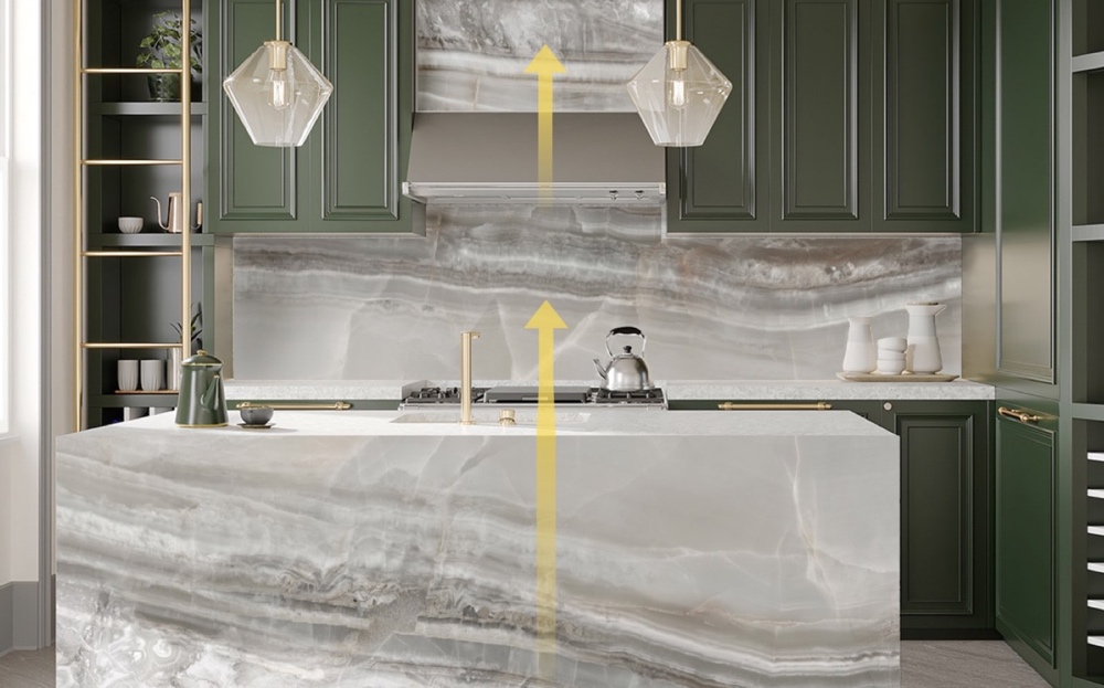 kitchen setting Elk Grove bioquartz